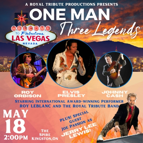 A Royal Tribute Production: One Man, Three Legends with special guest Tribute to Jerry Lee Lewis